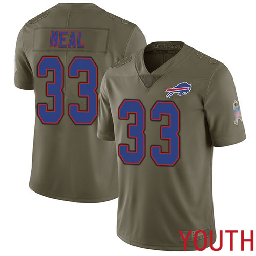 Youth Buffalo Bills #33 Siran Neal Limited Olive 2017 Salute to Service NFL Jersey